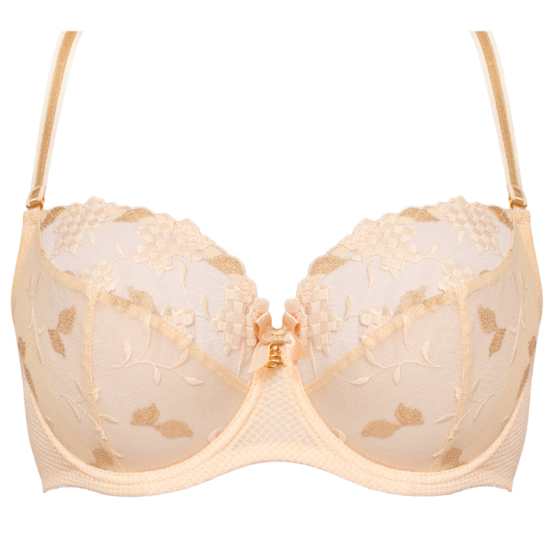 Samanta Valeria Biscuit Sheer Mesh Full Figure Bra
