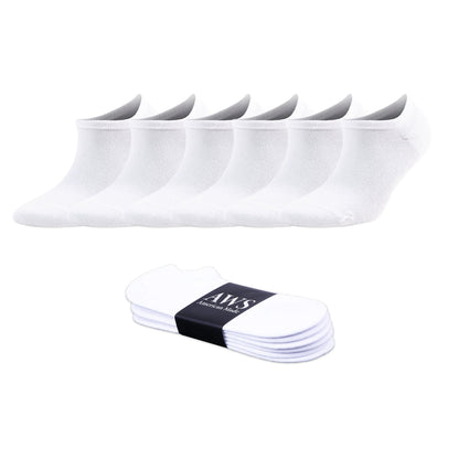 6 Pairs Men's Bamboo No Show Sneaker Socks Ultra Soft Moisture-Wicking Size 8-11.5 by AWS/American Made