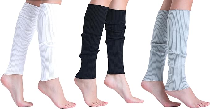 Leg Warmers for Women 3 Pairs Soft Slouchy Retro Knee-High or Scrunched Down Warm and Breathable-12