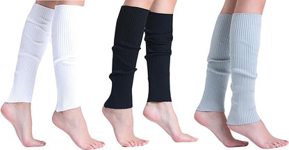 Leg Warmers for Women 3 Pairs Soft Slouchy Retro Knee-High or Scrunched Down Warm and Breathable-12