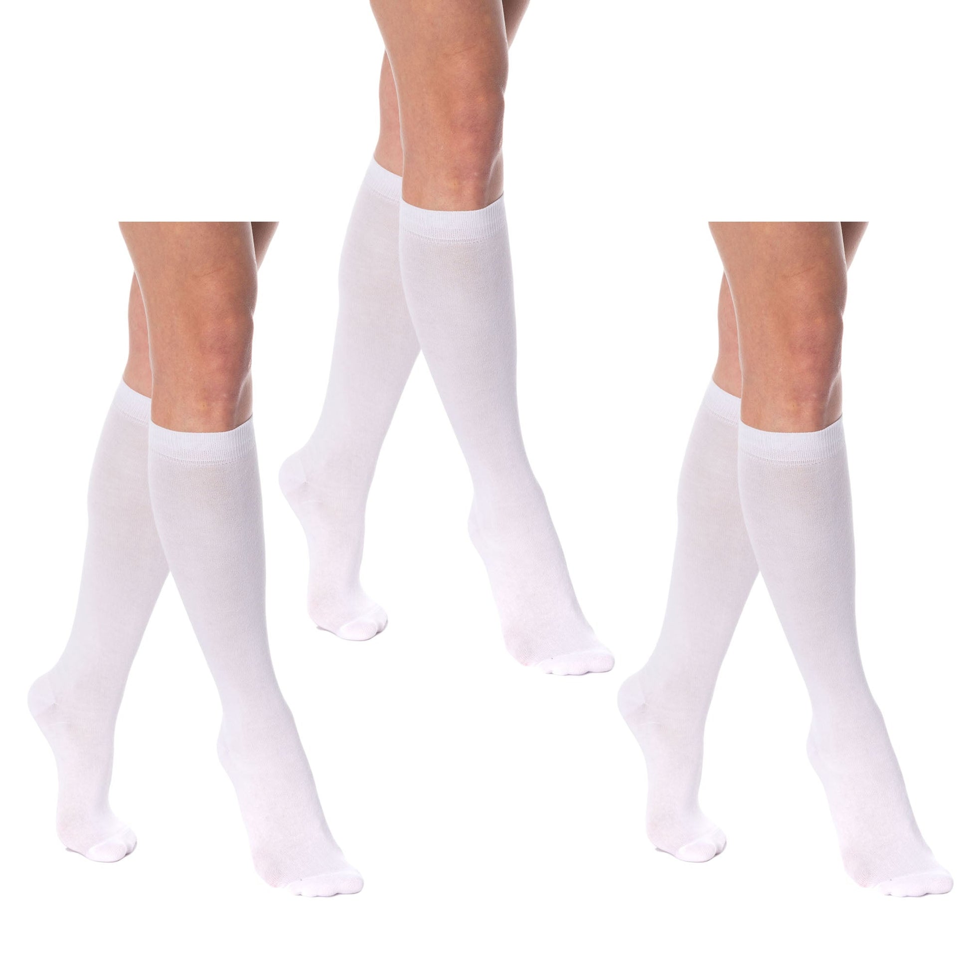 Women's Over The Calf Cotton Socks – 3 Pairs Knee High Soft Long Socks for Comfort & Style-5