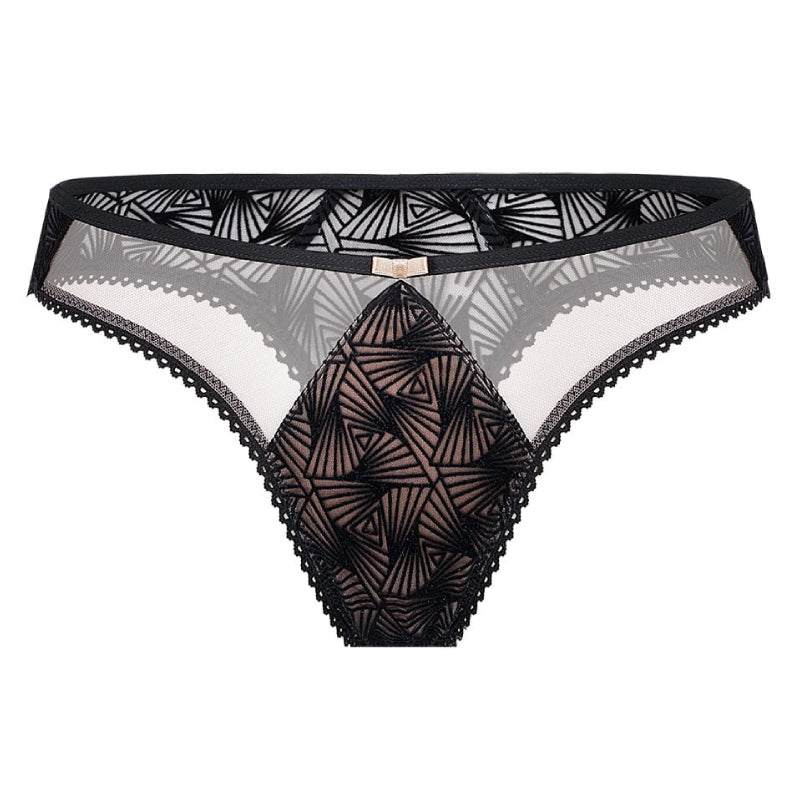 Unikat Zoe Sheer Velvet Thong Panty